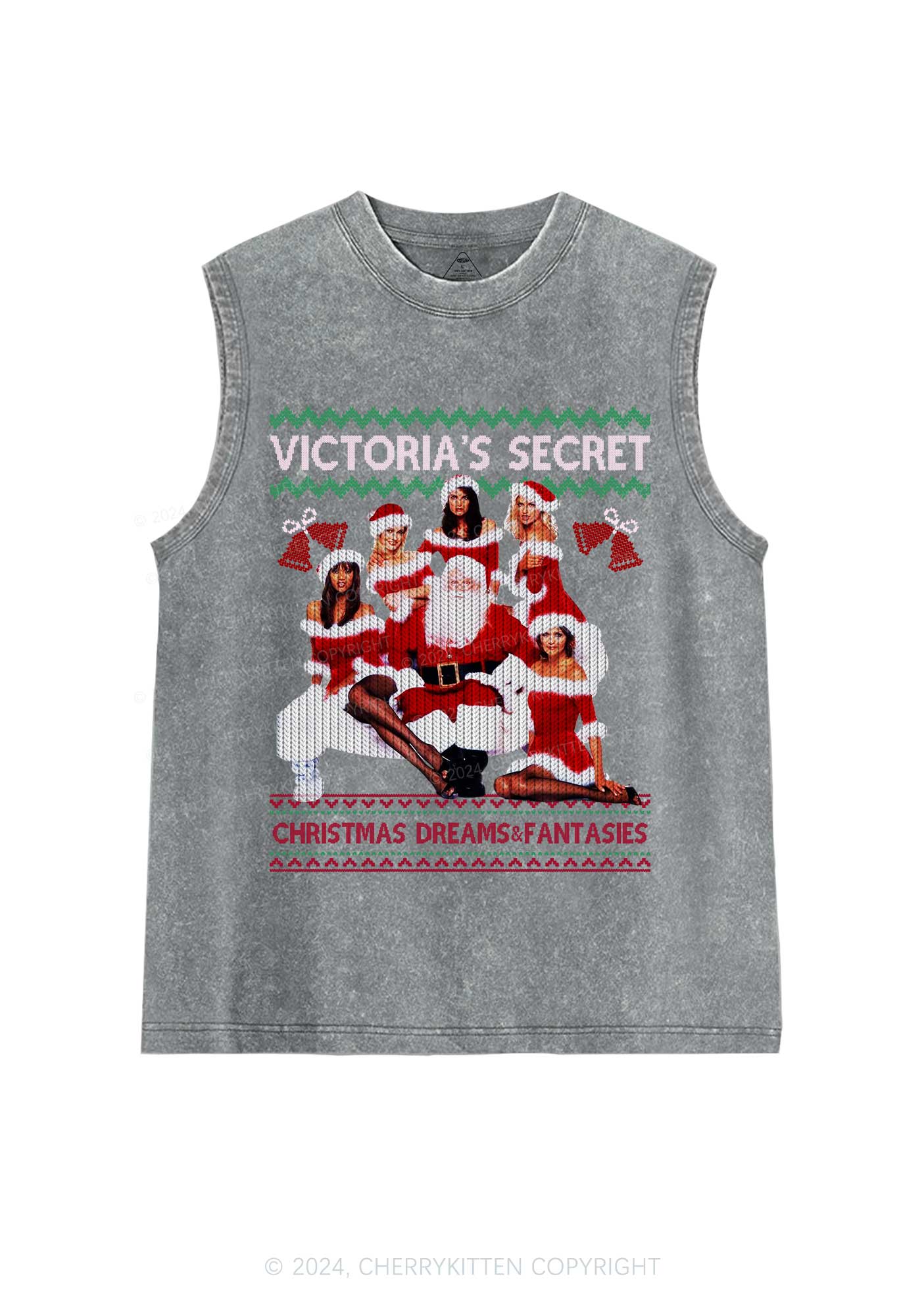 Christmas Dreams Fantasies Y2K Washed Tank Cherrykitten