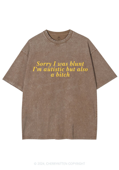 Sorry I Was Blunt Y2K Washed Tee Cherrykitten