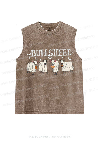 Halloween Bull Sheet Y2K Washed Tank Cherrykitten