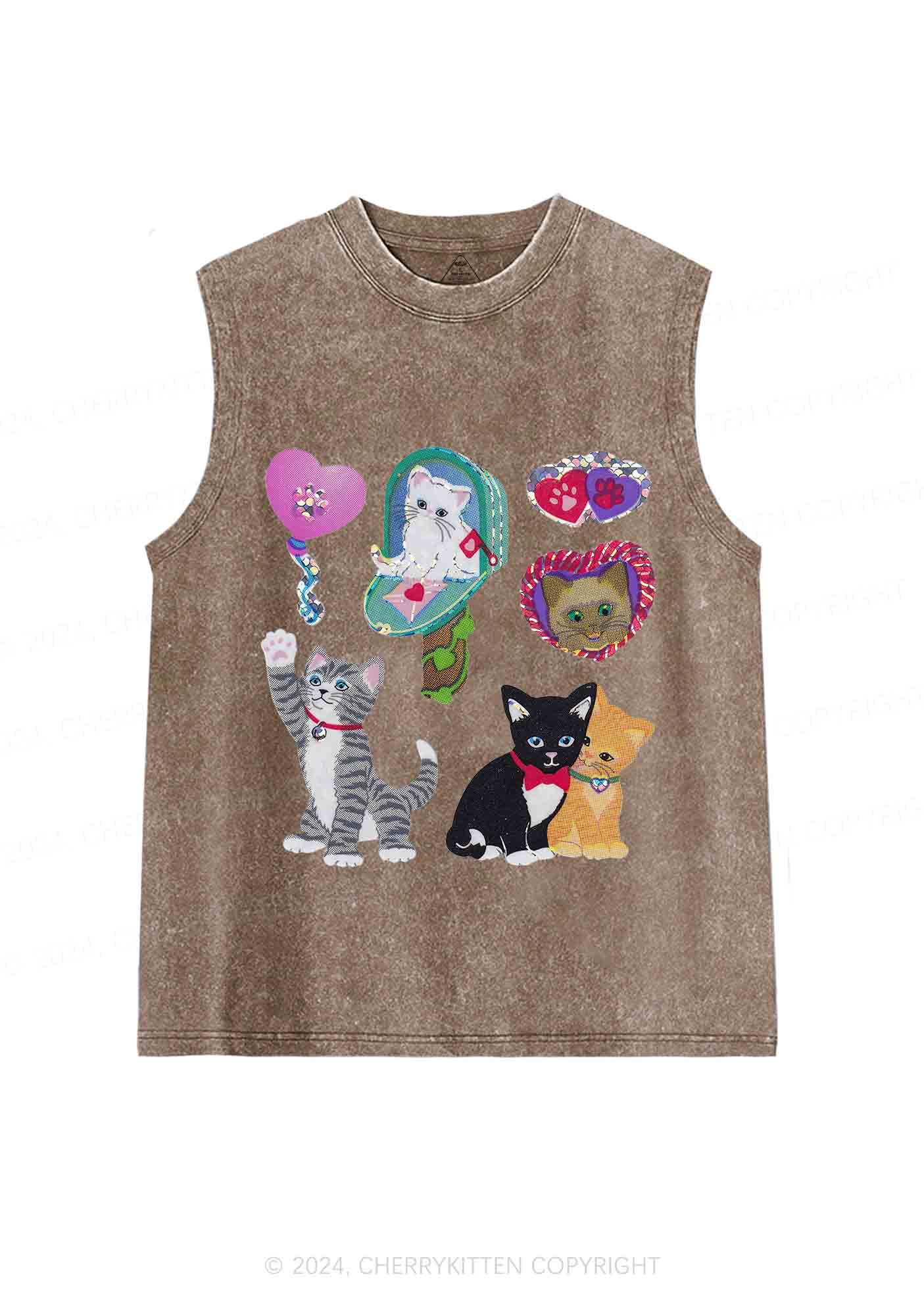 Kitten Love Y2K Washed Tank Cherrykitten