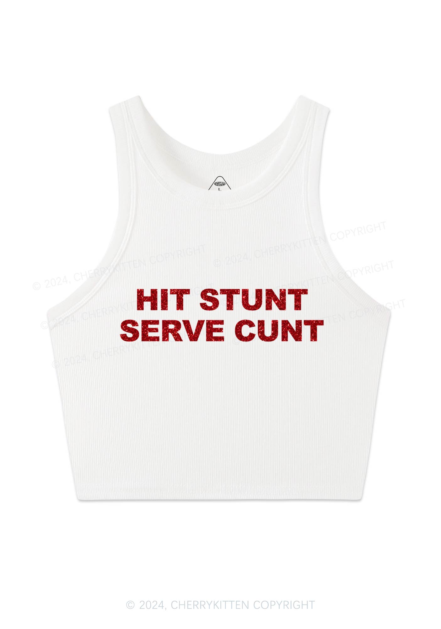 Hit Stunt Y2K Crop Tank Top Cherrykitten