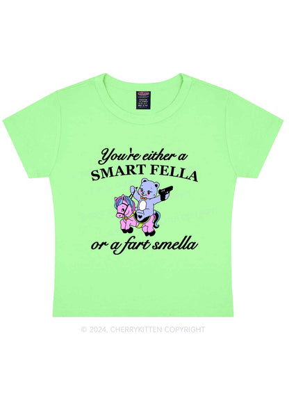 Smart Fella Y2K Baby Tee Cherrykitten