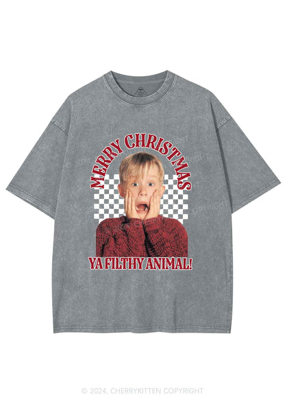 Christmas Movies Y2K Washed Tee Cherrykitten