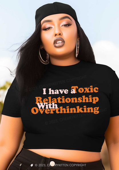 Curvy Toxic Relationship With Overthinking Y2K Baby Tee Cherrykitten