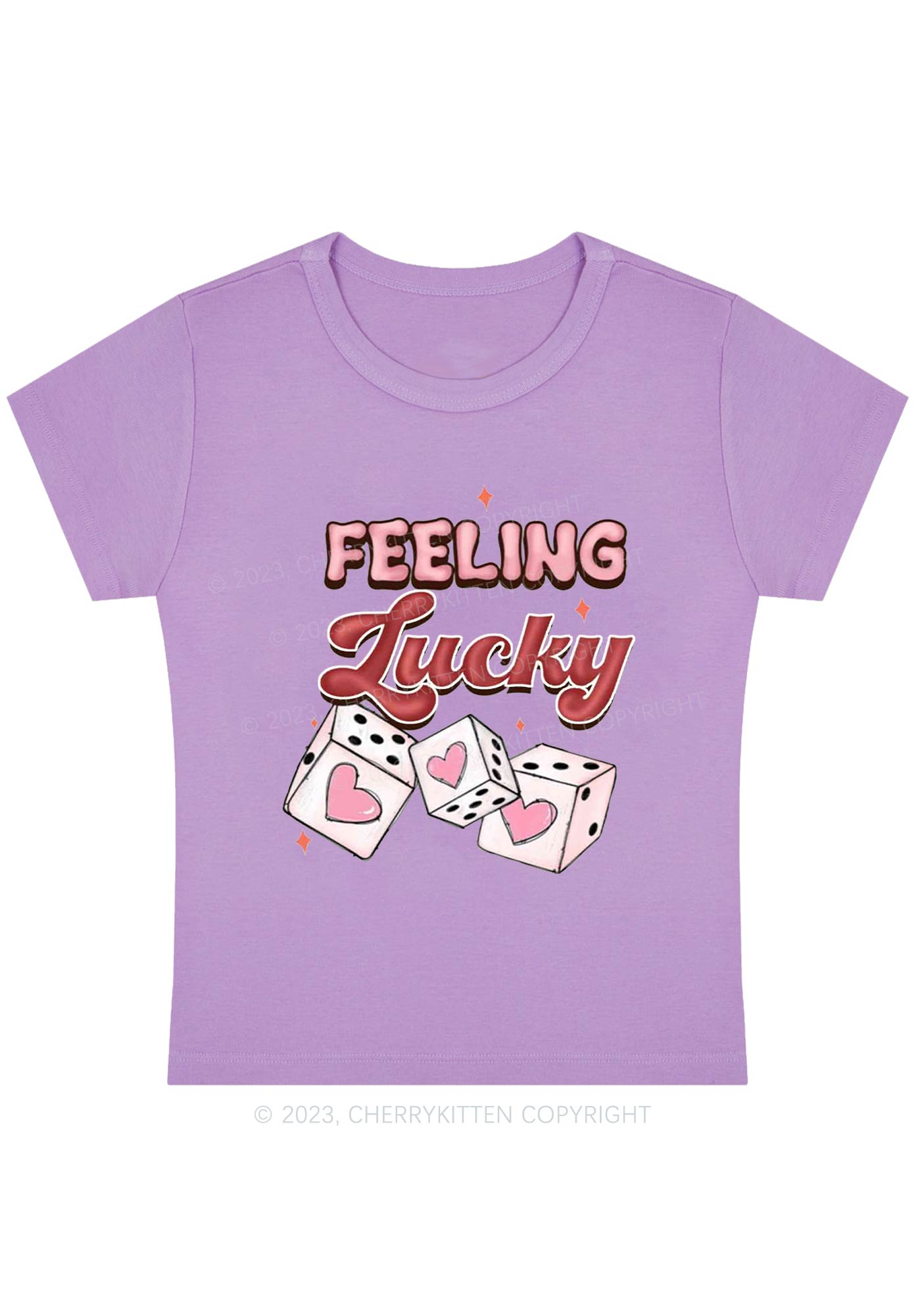 Curvy Feeling Lucky Dices Baby Tee Cherrykitten