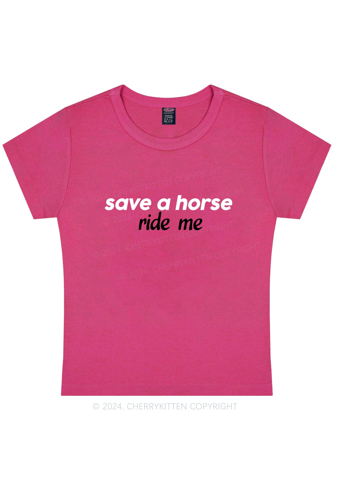 Save Horse Ride Me Y2K Baby Tee Cherrykitten