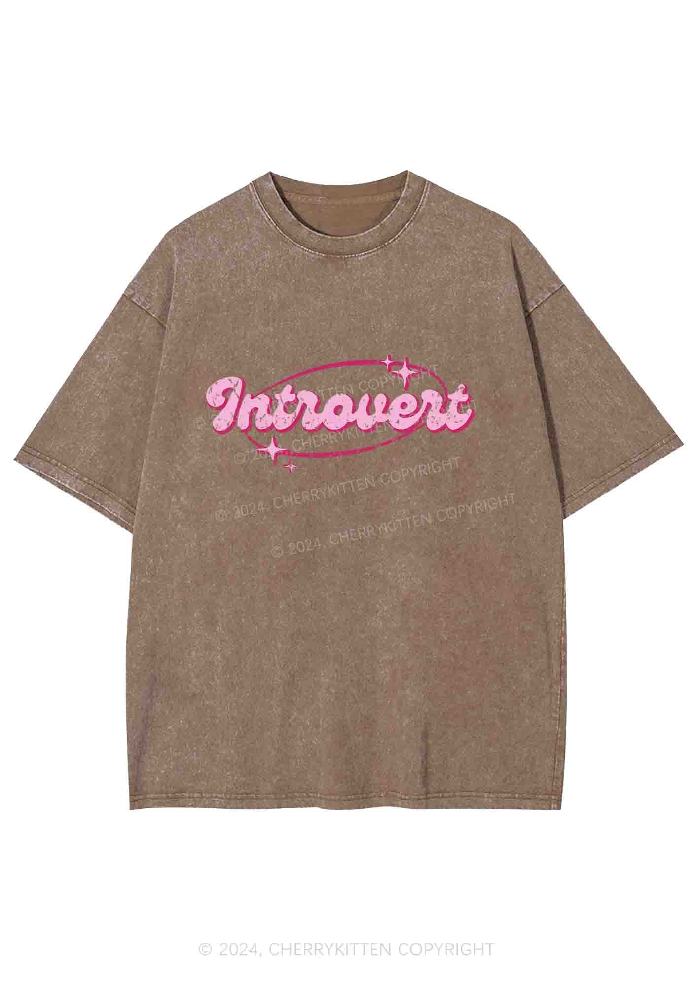 Introvert Universe Y2K Washed Tee Cherrykitten