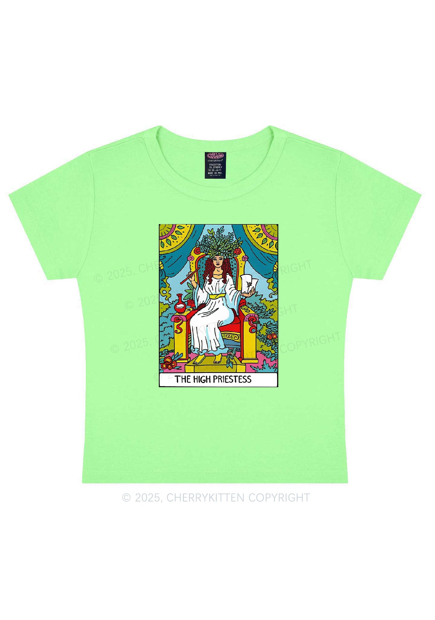 The High Priestess Y2K Baby Tee Cherrykitten