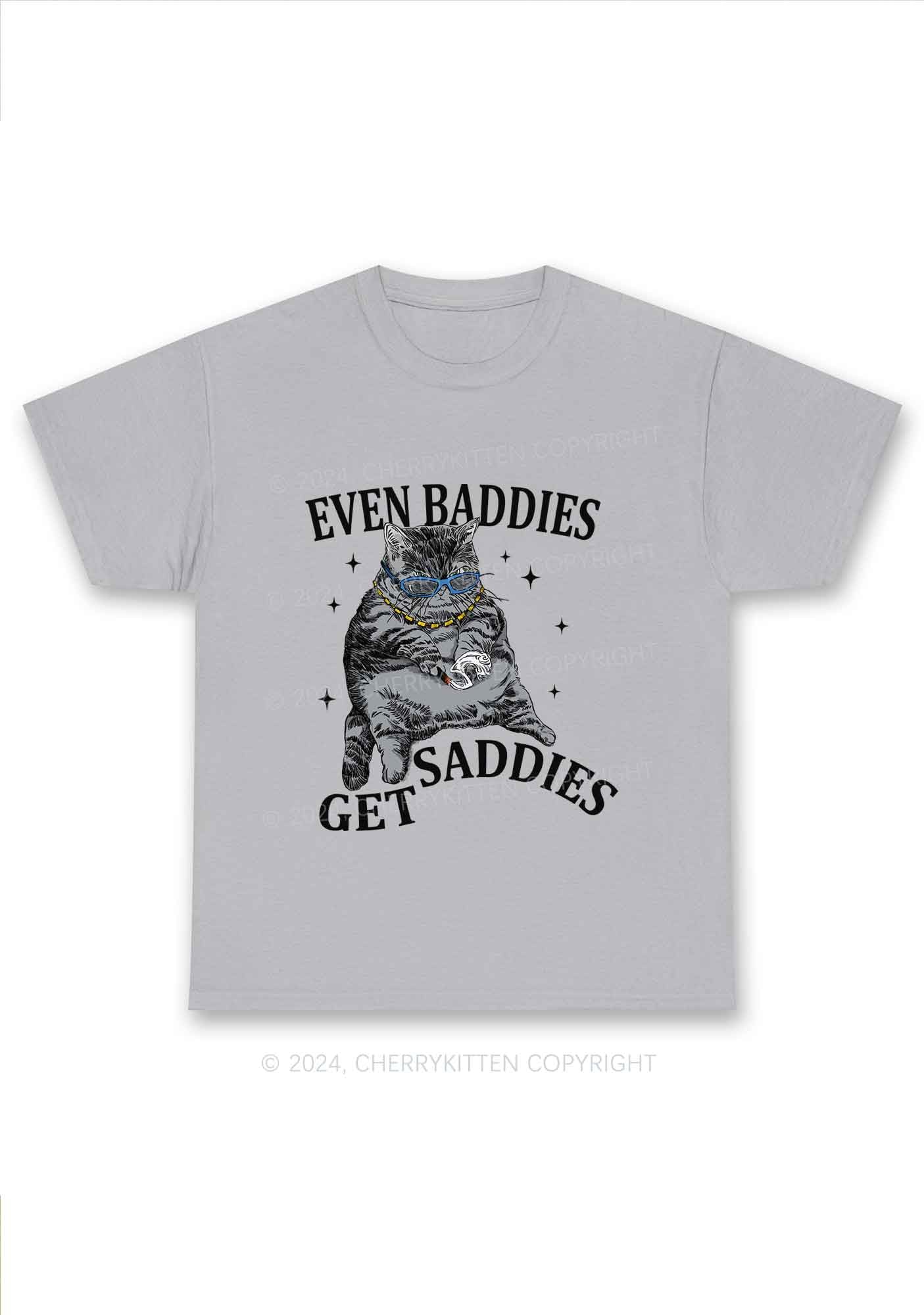 Even Baddies Get Saddies Y2K Chunky Shirt Cherrykitten