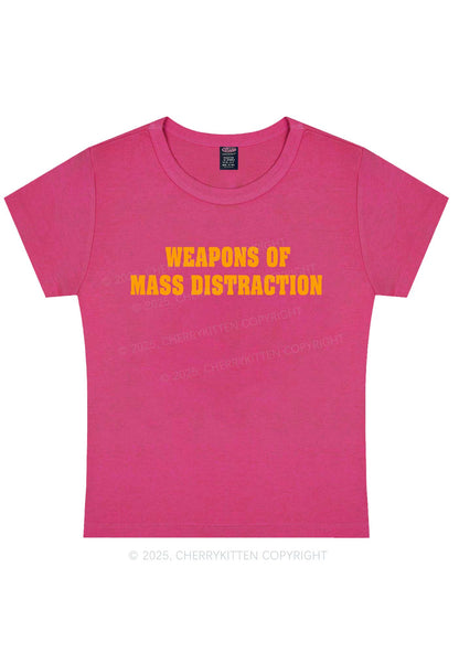 Weapons Of Mass Distraction Y2K Baby Tee Cherrykitten