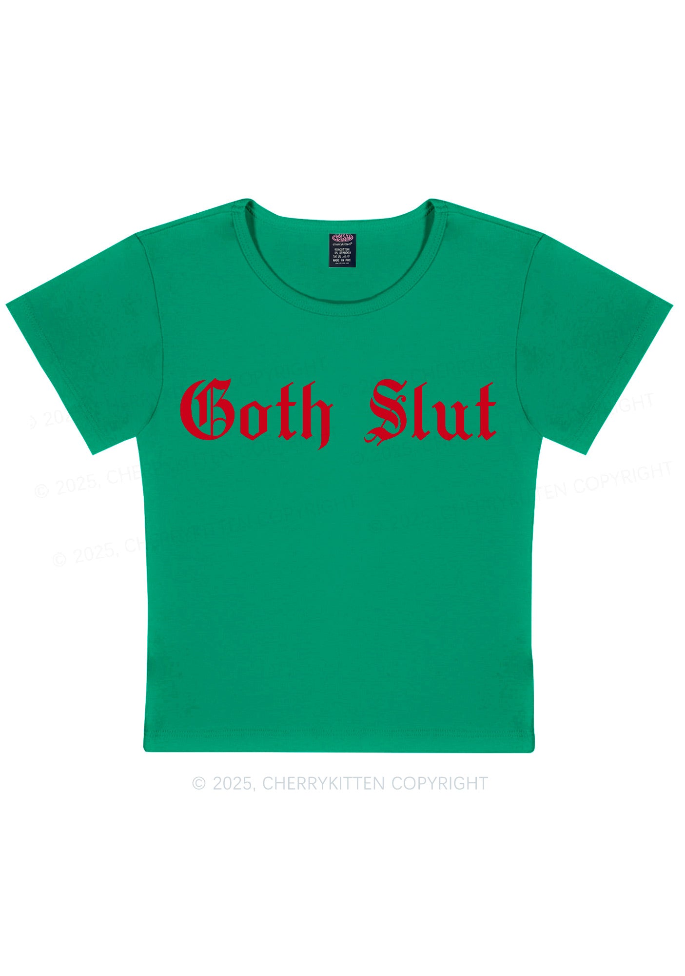 Goth Slxt Y2K Baby Tee Cherrykitten