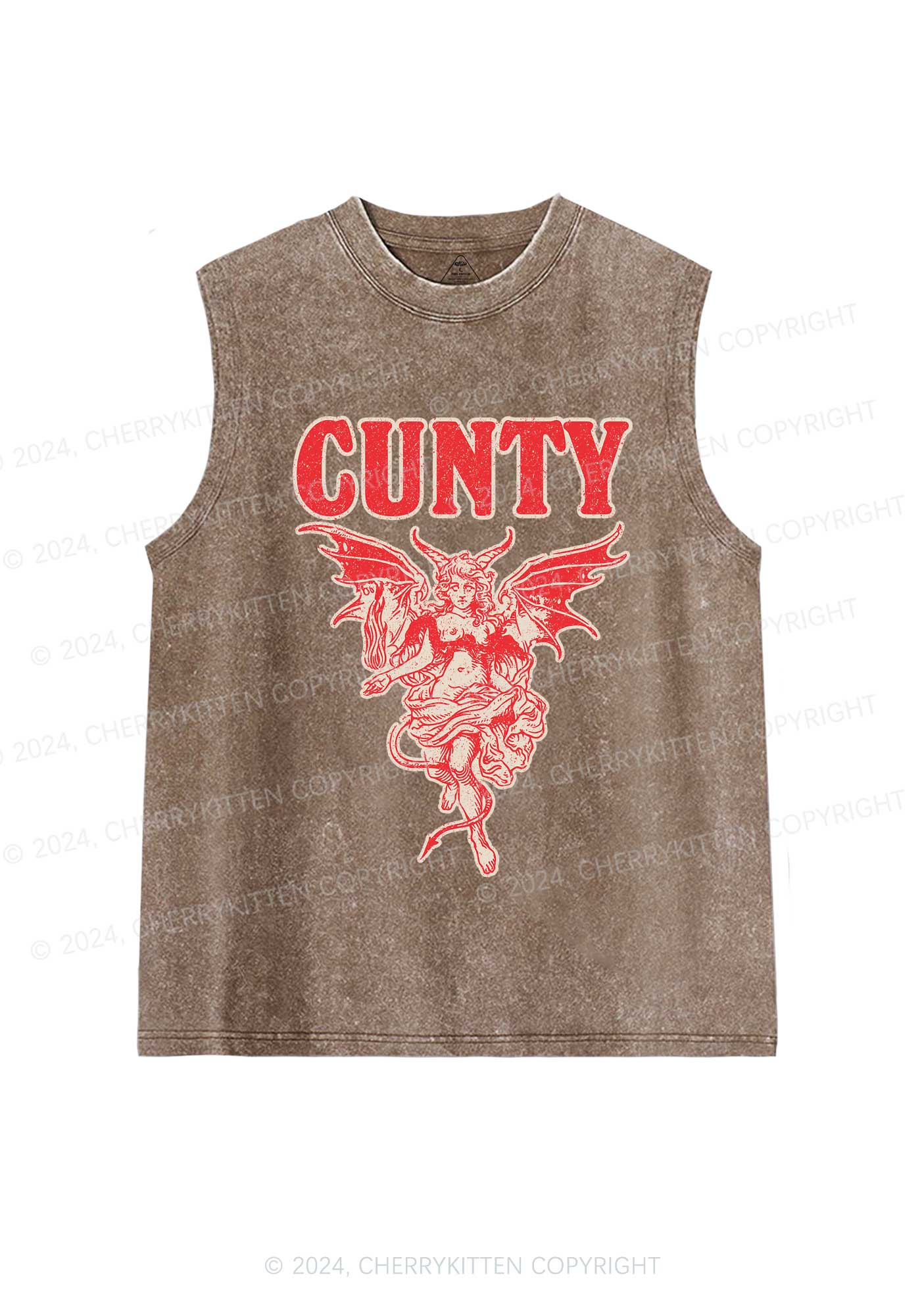 Cunty Satan Y2K Washed Tank Cherrykitten