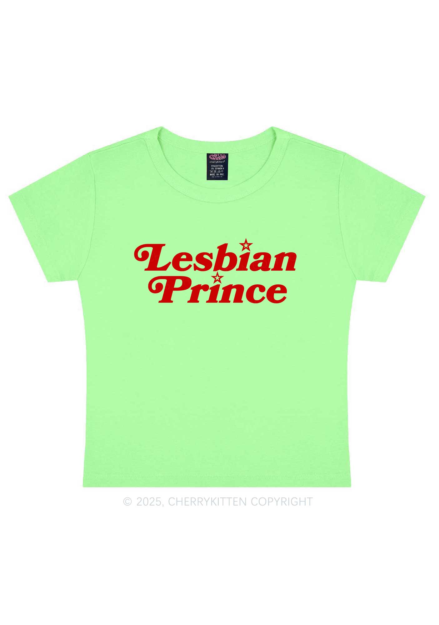 Lesbian Prince Y2K Baby Tee Cherrykitten