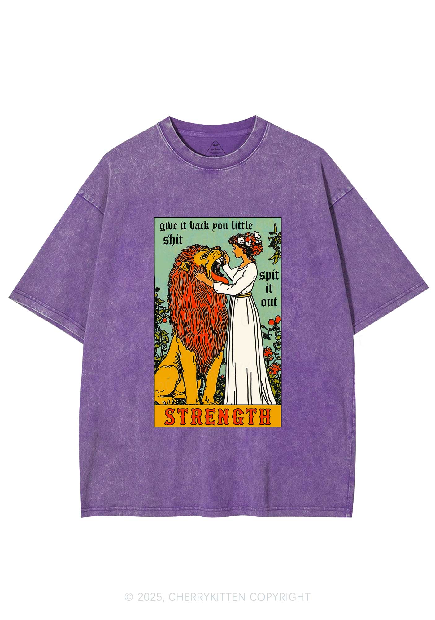 Spit It Out Strength Y2K Washed Tee Cherrykitten