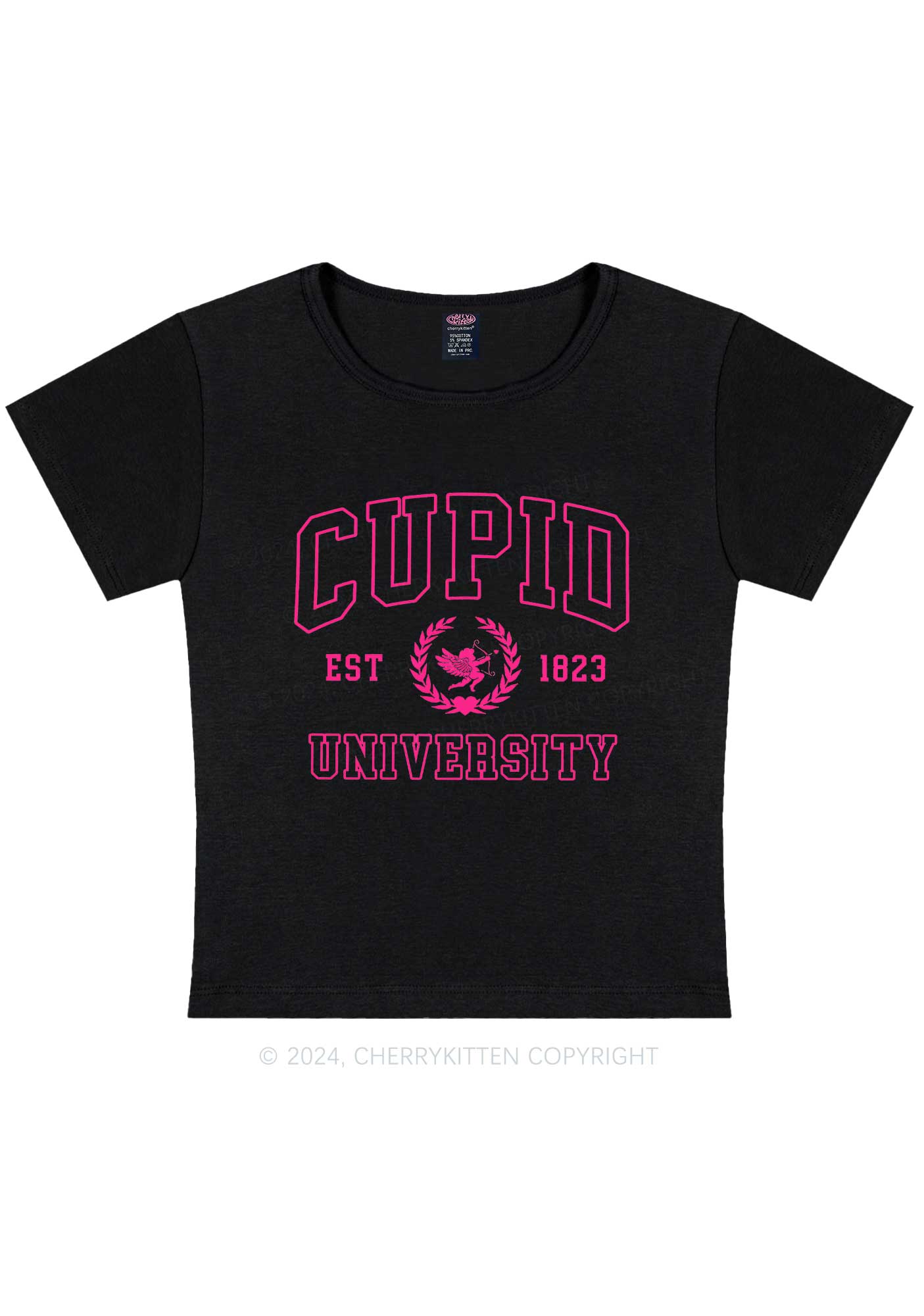 Cupid University Y2K Valentine's Day Baby Tee Cherrykitten