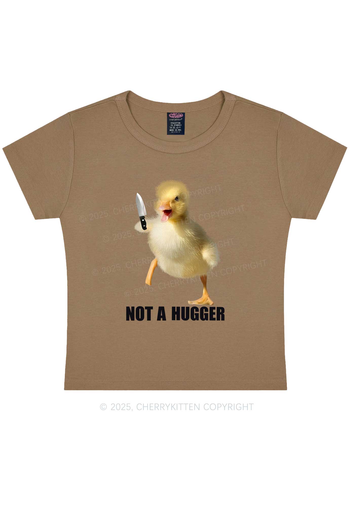 Not A Hugger Y2K Baby Tee Cherrykitten