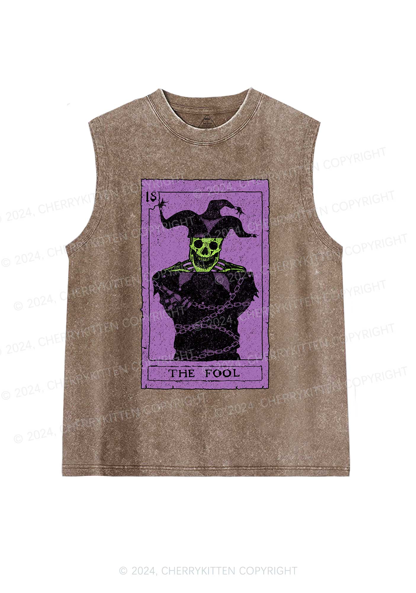 Halloween The Fool Y2K Washed Tank Cherrykitten