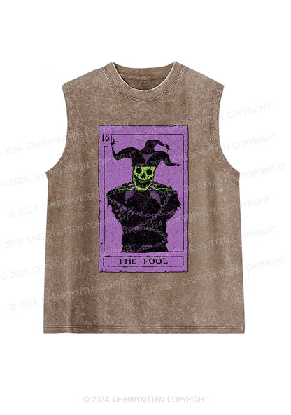 Halloween The Fool Y2K Washed Tank Cherrykitten