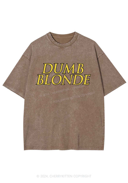 Dumb Blonde Y2K Washed Tee Cherrykitten