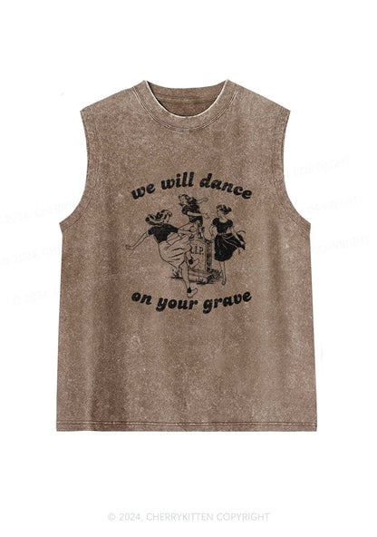 Dance On Your Grave Y2K Washed Tank Cherrykitten