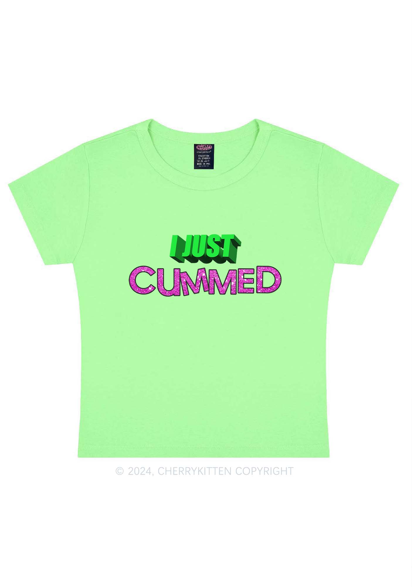 I Just Cummed Y2K Baby Tee Cherrykitten