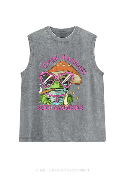 Even Baddies Frog Y2K Washed Tank Cherrykitten