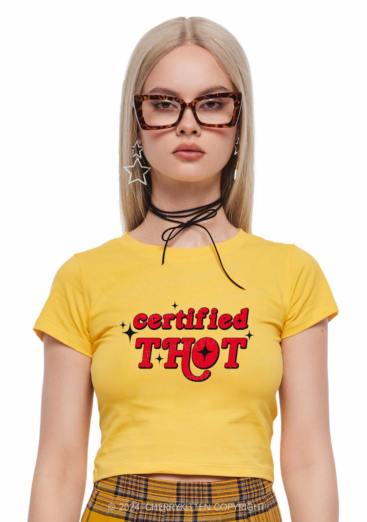 Certified Thxt Y2K Baby Tee Cherrykitten