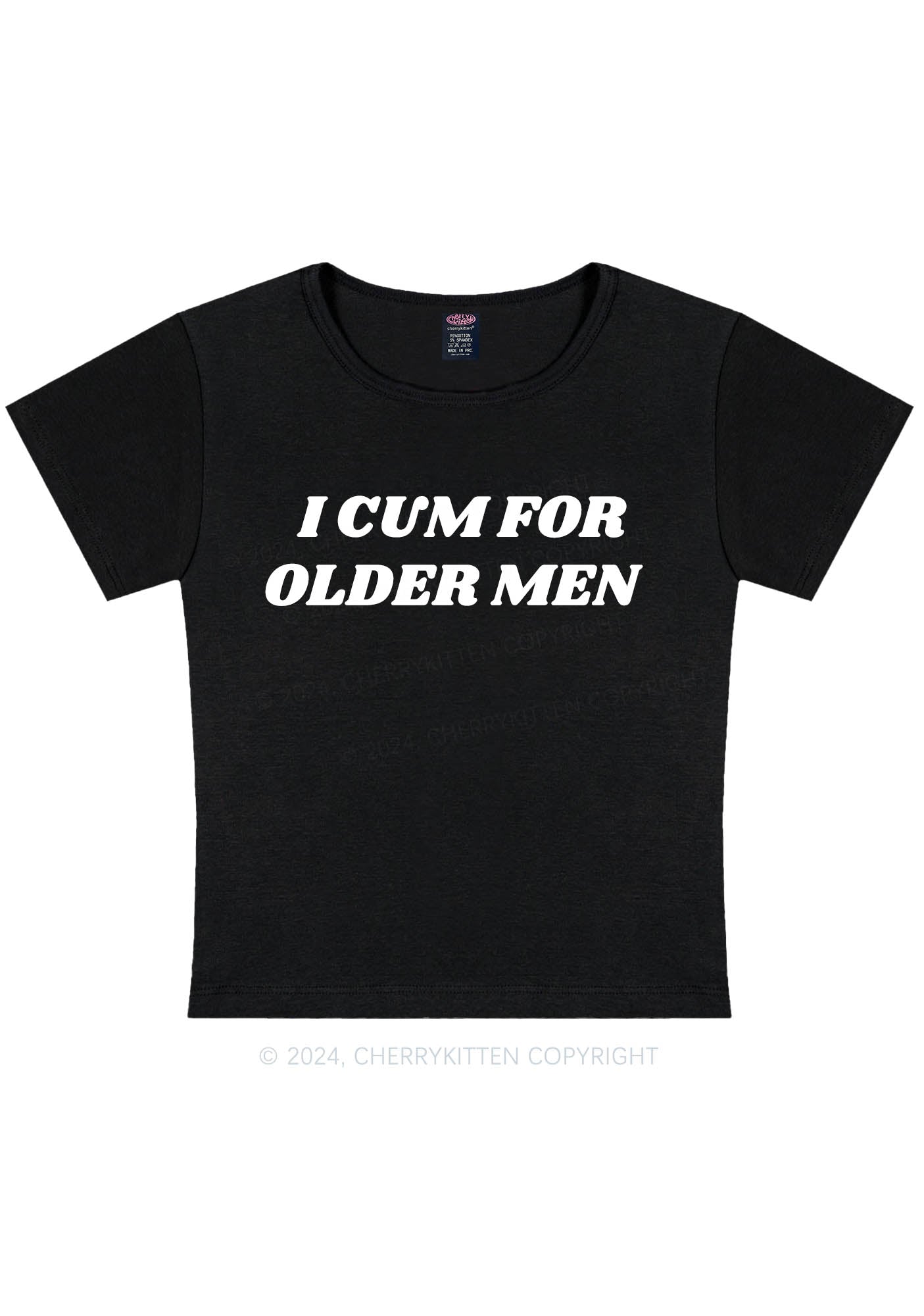 Come For Older Men Y2K Baby Tee Cherrykitten