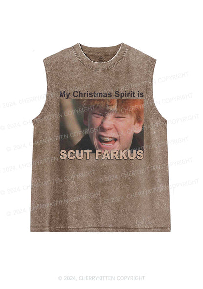 Christmas Spirit Y2K Washed Tank Cherrykitten