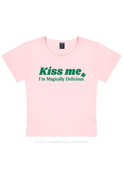 Im Magically Delicious St Patricks Y2K Baby Tee Cherrykitten