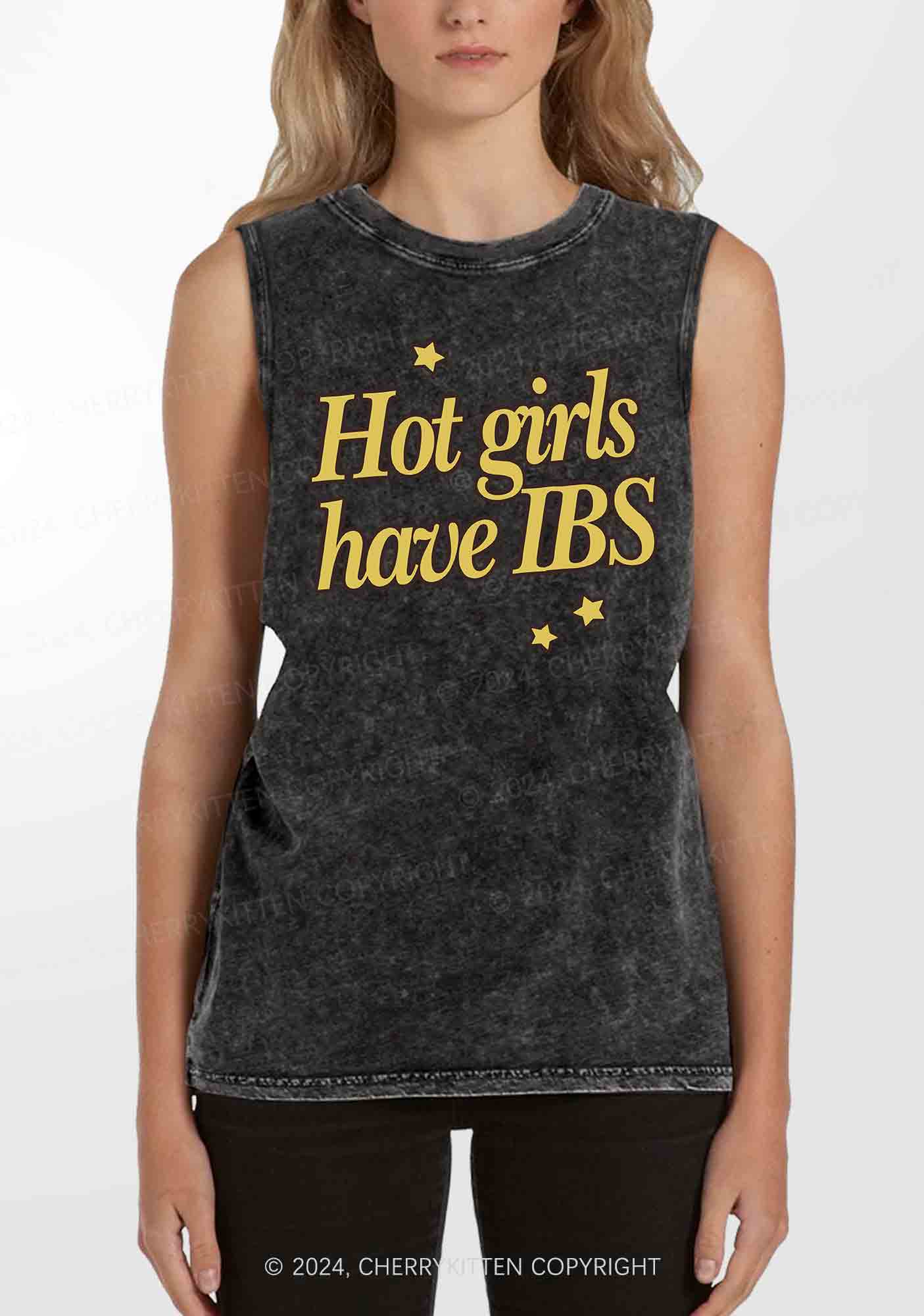 Hot Girls Have IBS Y2K Washed Tank Cherrykitten