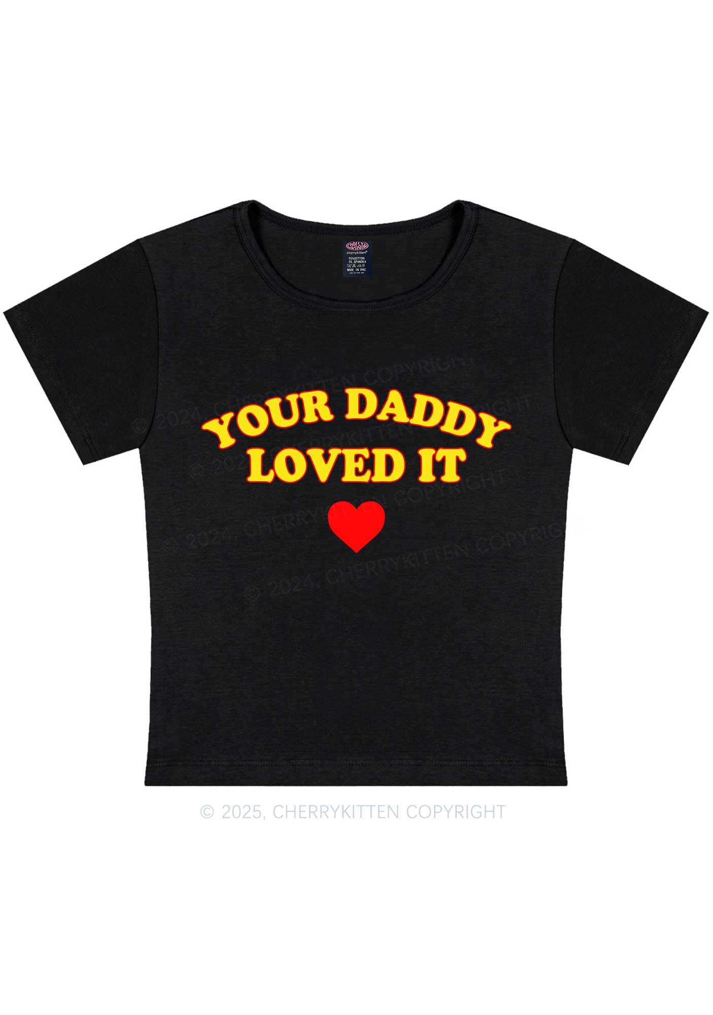 Your Daddy Loved It Y2K Baby Tee Cherrykitten