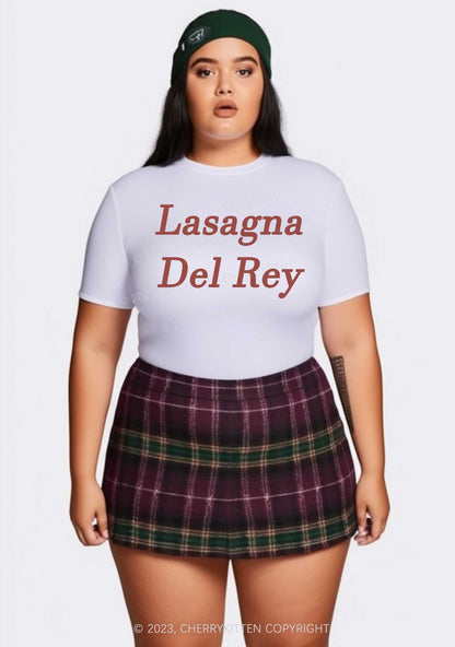 Curvy Lasagna Del Rey Y2K Baby Tee Cherrykitten