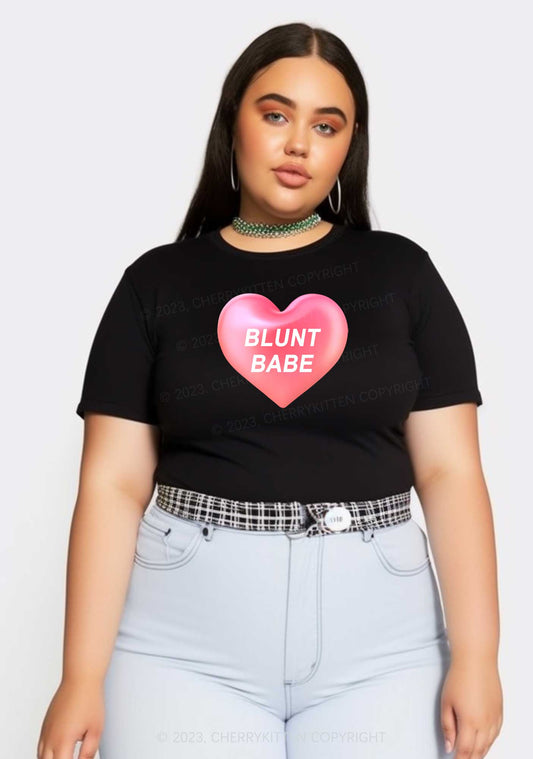 Curvy Blunt Babe Y2K Baby Tee Cherrykitten