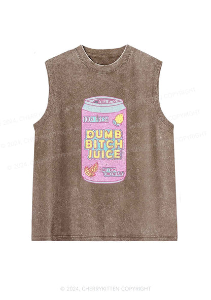 Dumb Bxxch Juice Y2K Washed Tank Cherrykitten