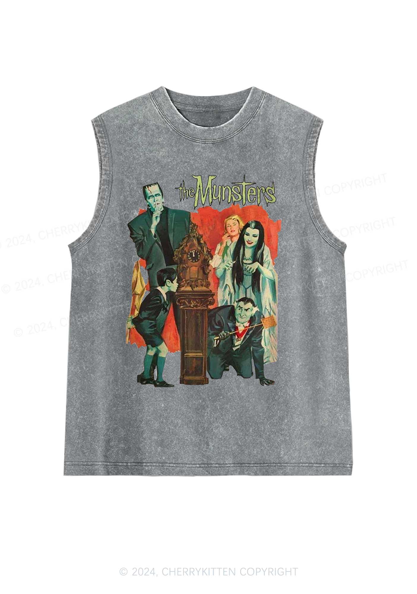 Halloween The Munsters Y2K Washed Tank Cherrykitten