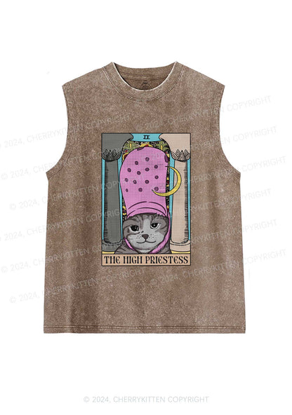 The High Priestess Y2K Washed Tank Cherrykitten