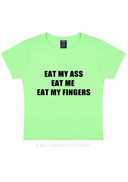 Eat My Fingers Y2K Baby Tee Cherrykitten