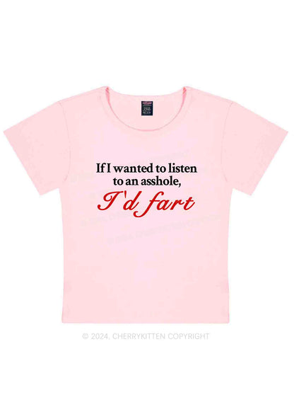 I'd Fart Y2K Baby Tee Cherrykitten