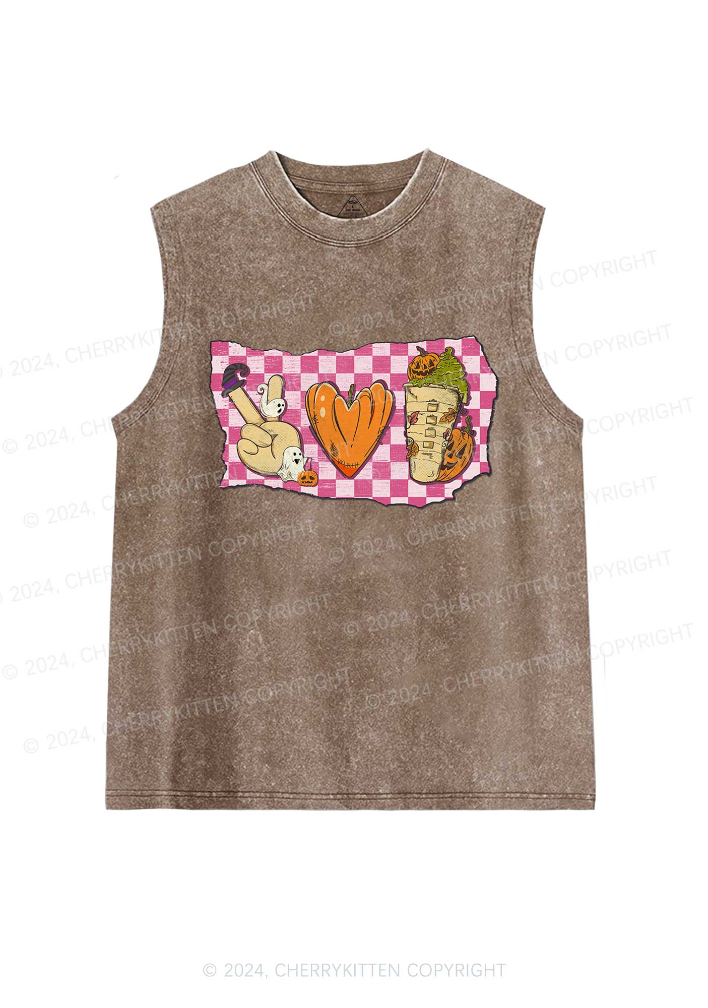 Halloween Pumpkin Juice Y2K Washed Tank Cherrykitten