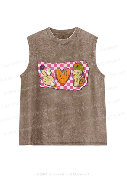 Halloween Pumpkin Juice Y2K Washed Tank Cherrykitten