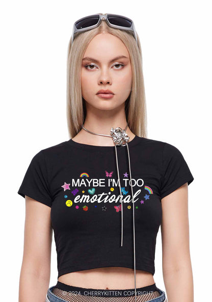 Too Emotional Y2K Baby Tee Cherrykitten