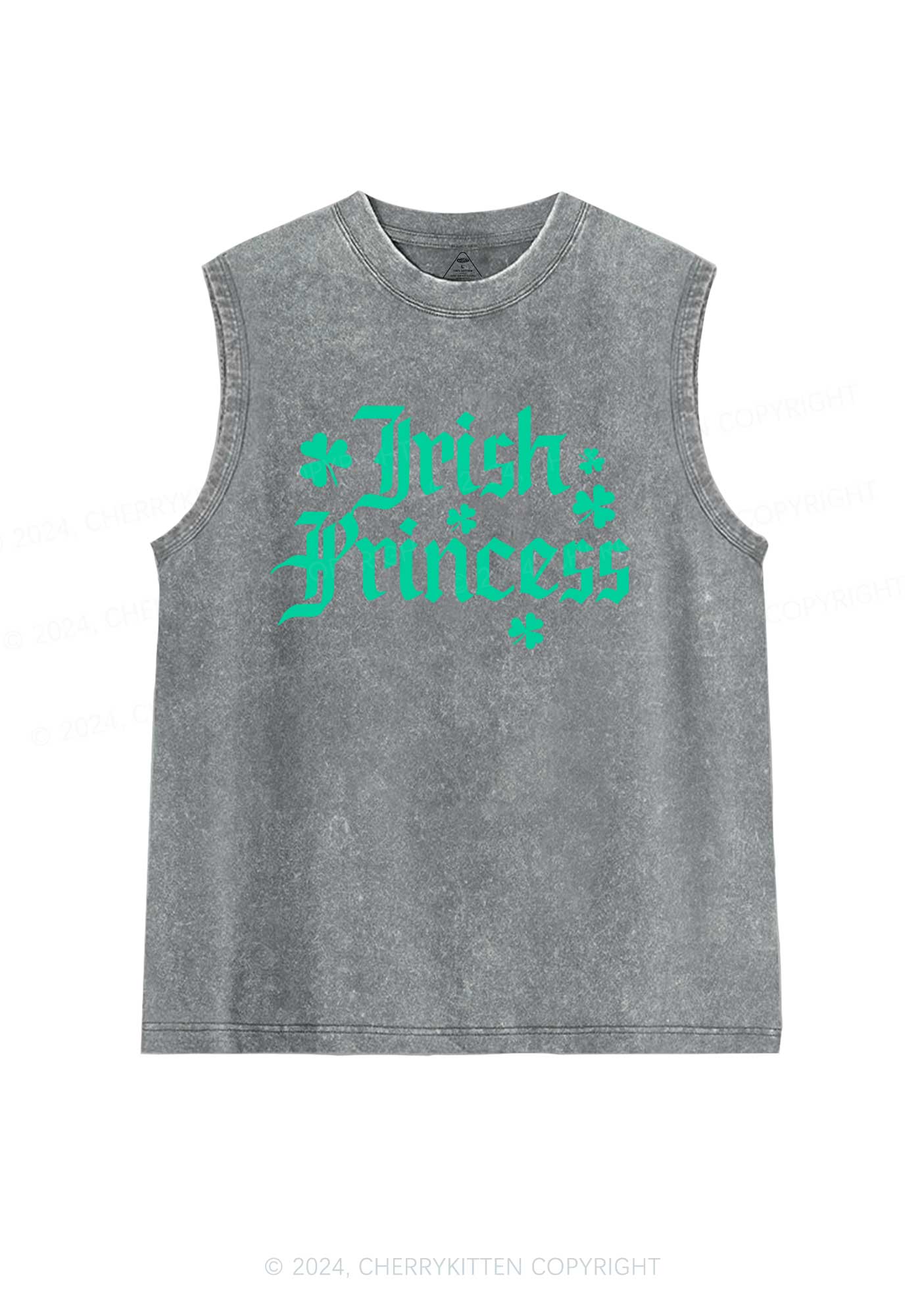 Irish Princess St Patricks Y2K Washed Tank Cherrykitten