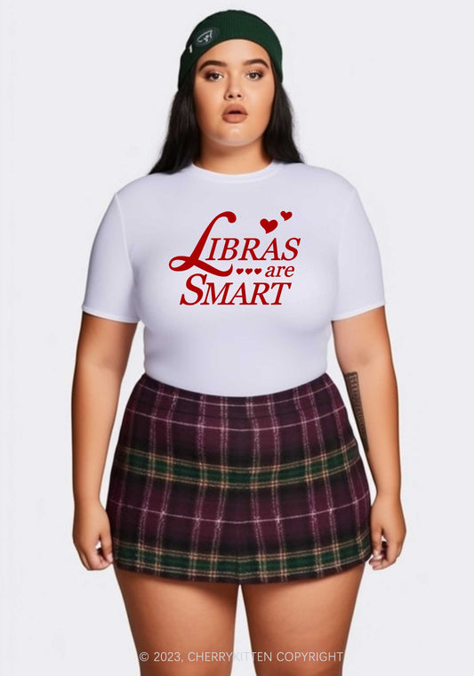 Curvy Libras Are Smart Y2K Baby Tee Cherrykitten