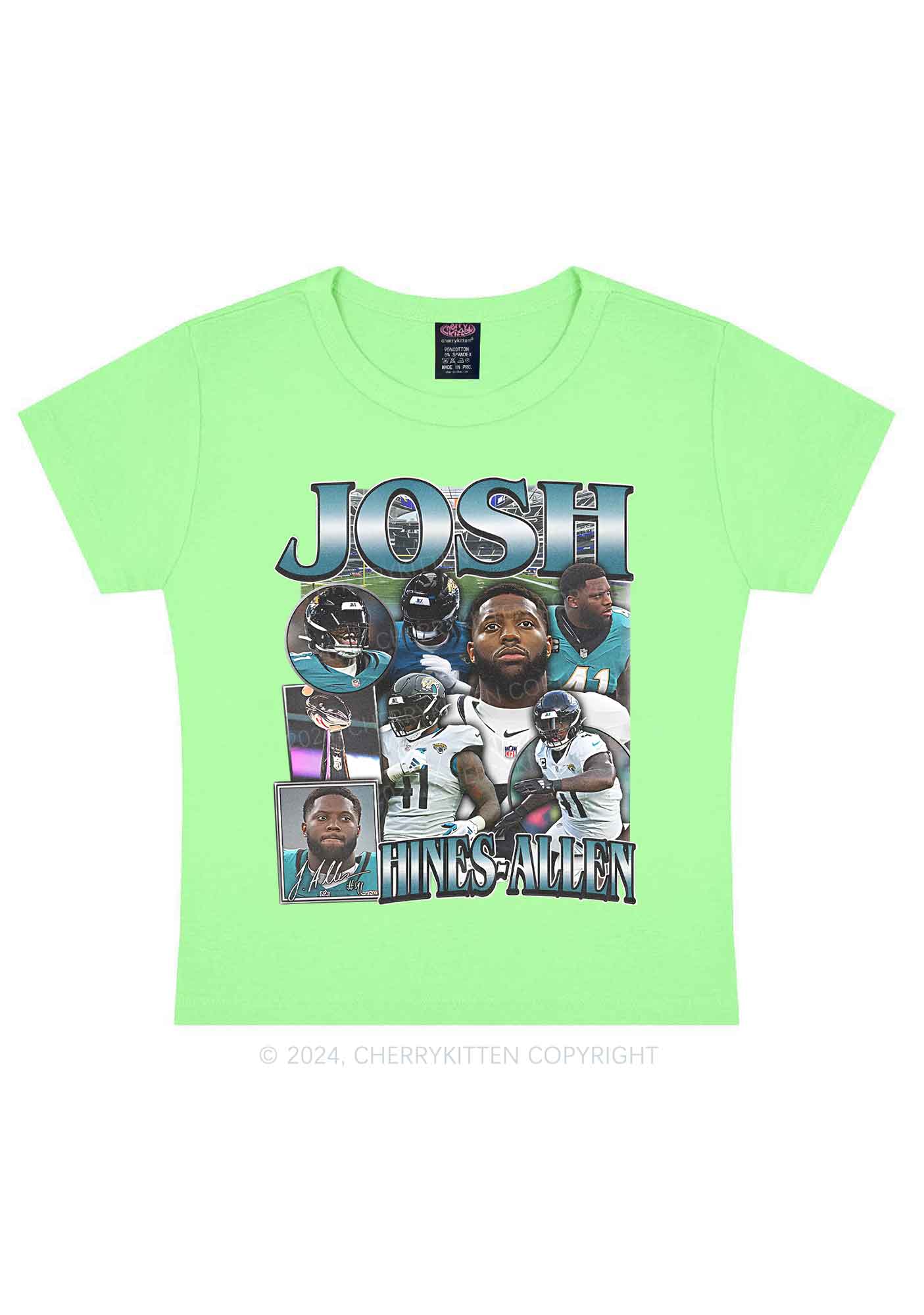 Green Josh Y2K Super Bowl Baby Tee Cherrykitten