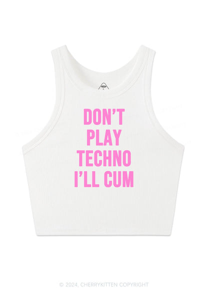 Don't Play Techno Y2K Crop Tank Top Cherrykitten