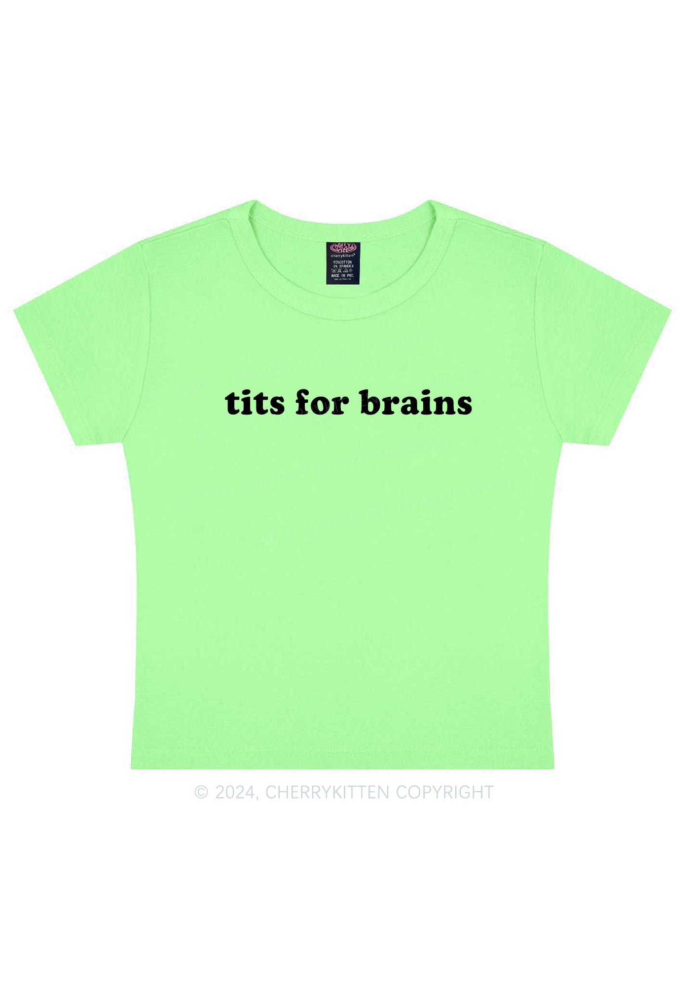 Txts For Brains Y2K Baby Tee Cherrykitten