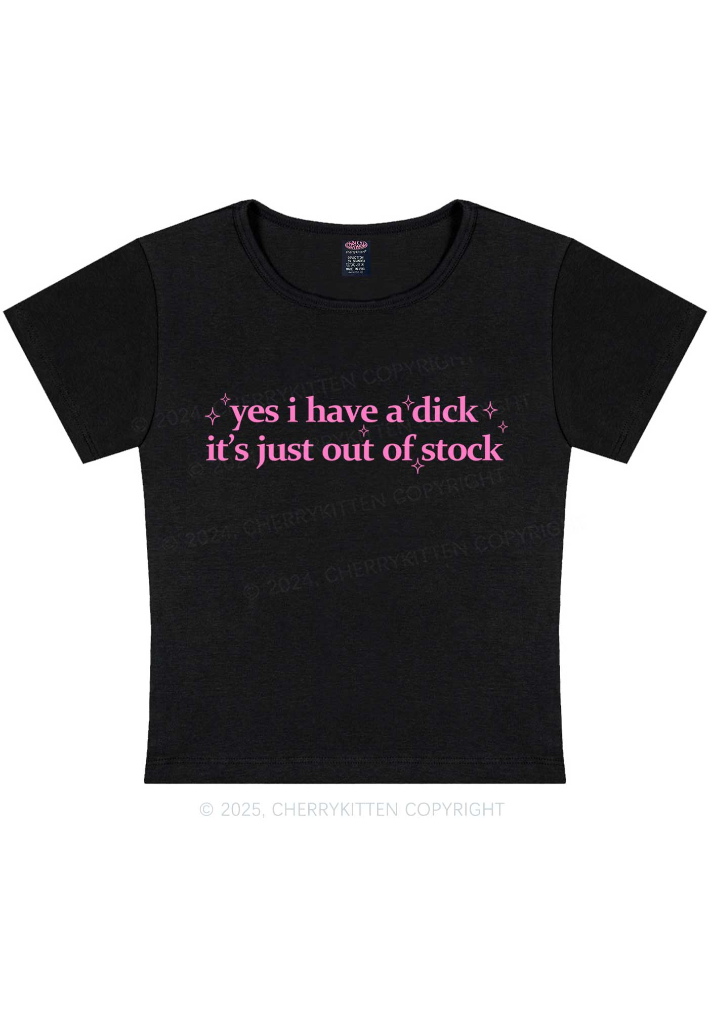 Yes I Have A Dxxk Y2K Baby Tee Cherrykitten