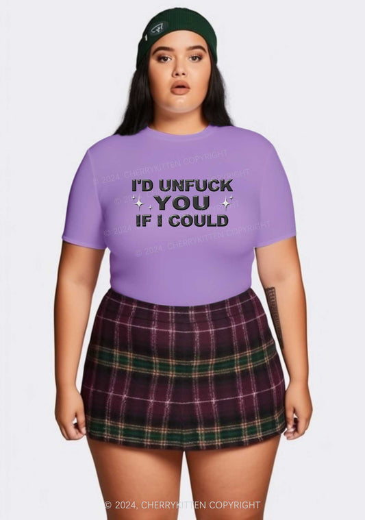 Curvy I'd Unfxxk You Y2K Baby Tee Cherrykitten