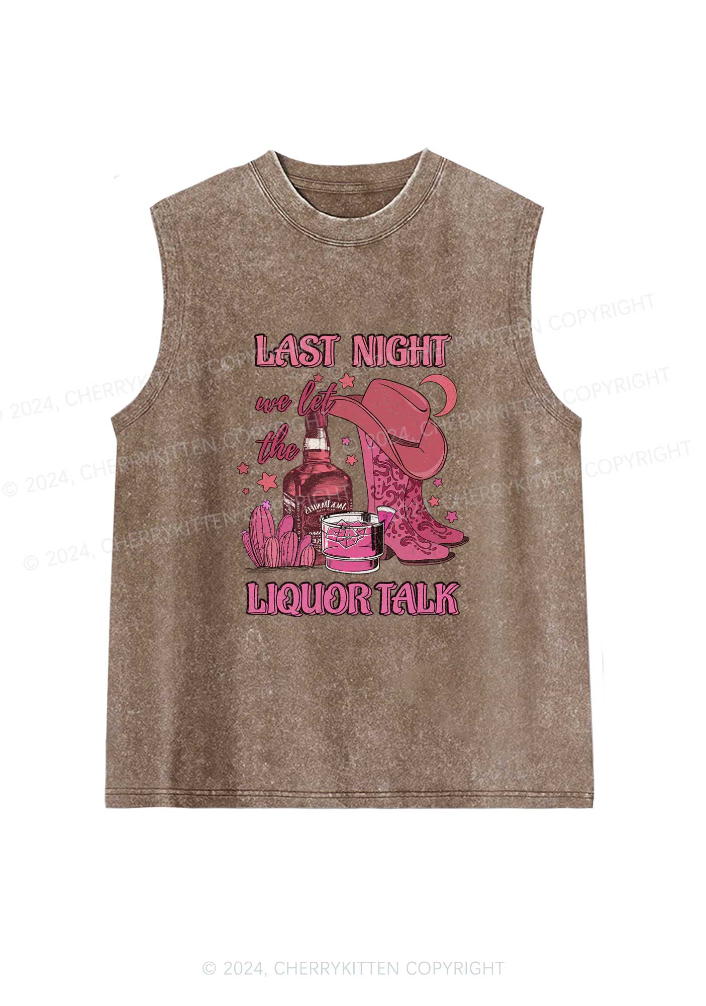 Liquor Talk Y2K Washed Tank Cherrykitten